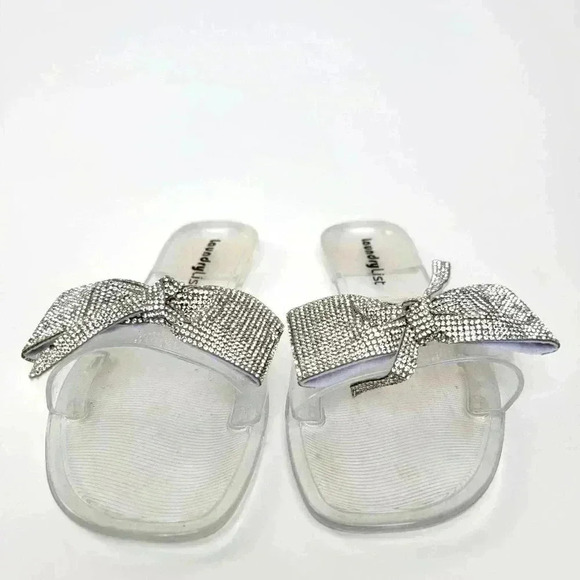 Laundry List Clear Jelly Sandals With Gem Bling - 8 - Picture 5 of 8